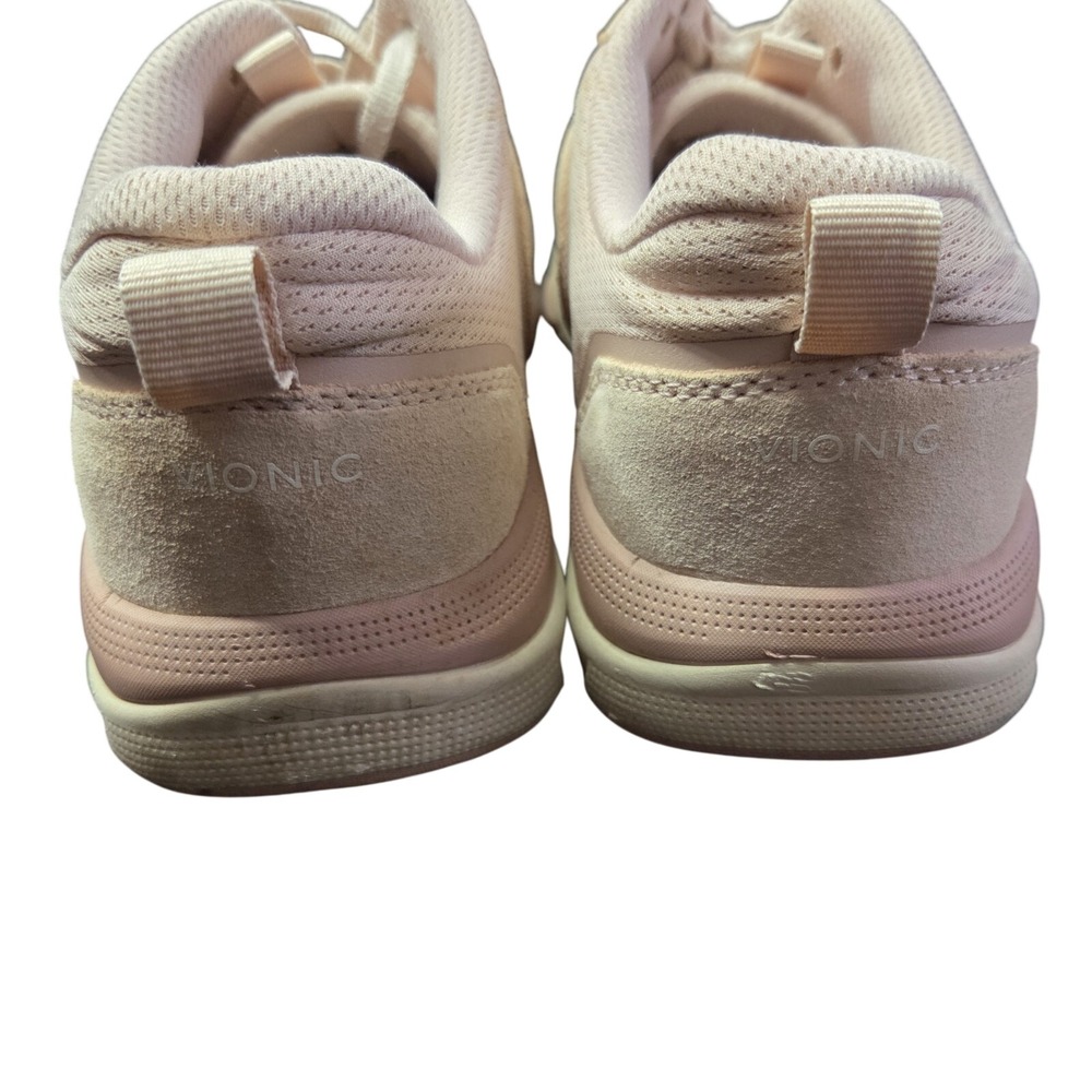 Vionic Strider Walking Shoes Pink Mesh Suede Sneakers WSTRIDER Womens 7.5 Wide - Picture 2 of 6